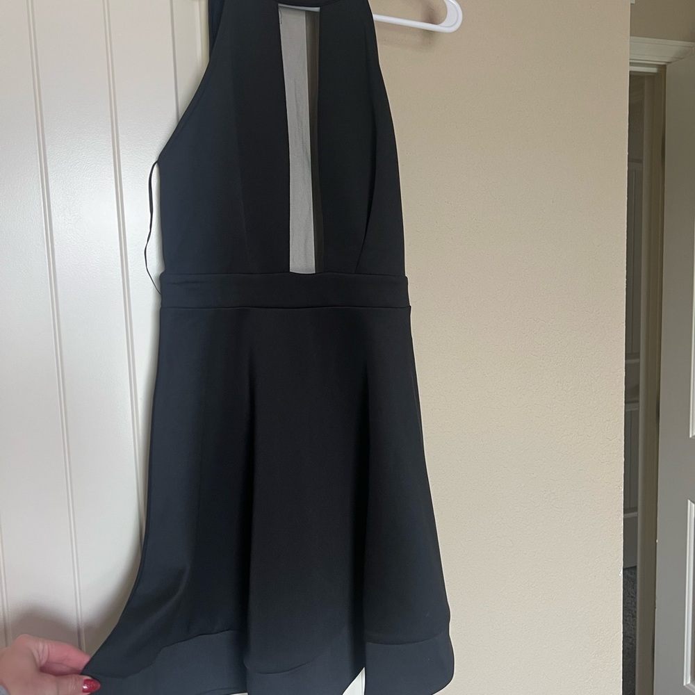Elegant Black Halter Dress